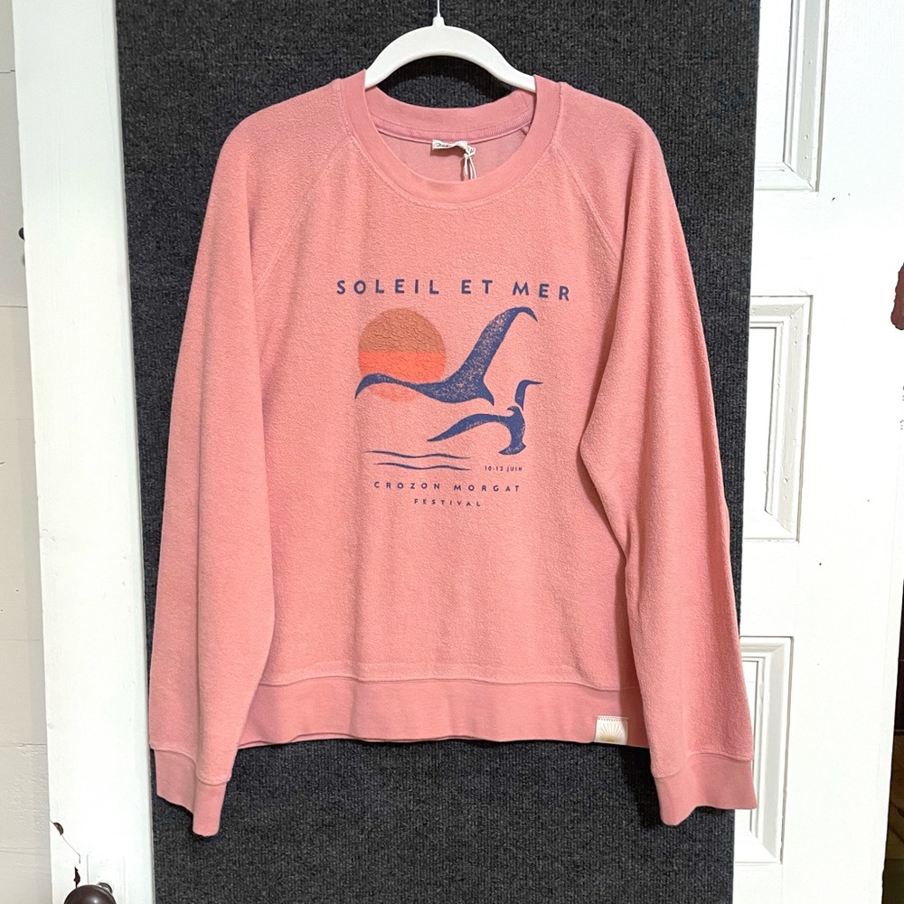 Faherty Beach Terry Cloth Crew Neck
